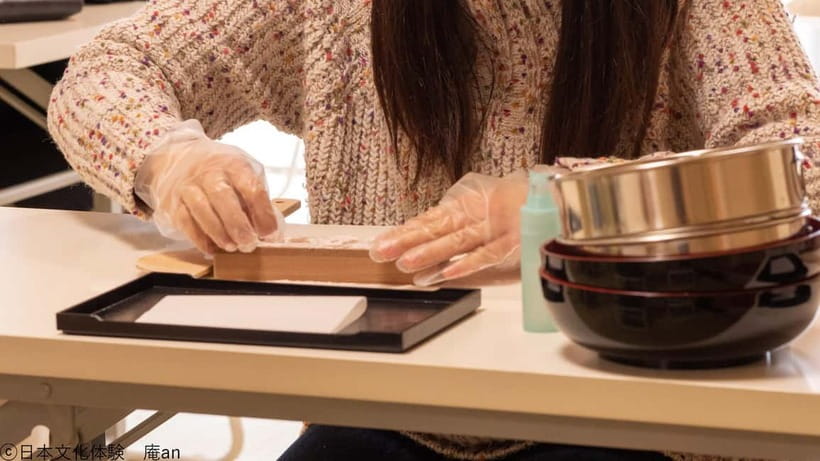 2 Types of Japanese Sweets making and Tea Ceremony - Shaping two seasonal nerikiri sweets