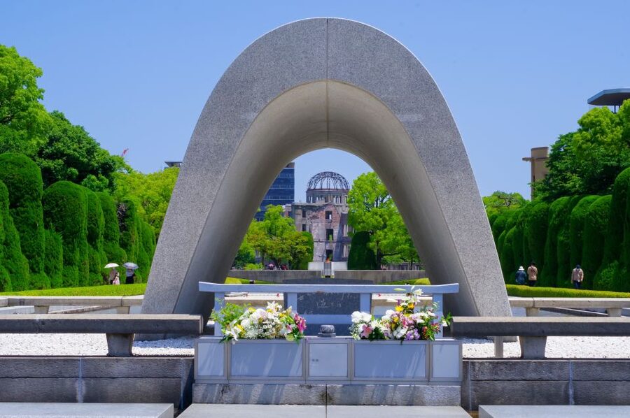 3 Departures: Hiroshima & Miyajima Trip with Indian Lunch - The A-Bomb Dome: a quiet, difficult first stop