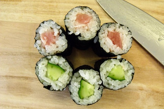 3-Hour Small-Group Sushi Making Class in Tokyo - Sitting down to eat what you made