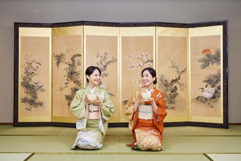 Asakusa: Kimono Tea Ceremony with Matcha and Sweet - Photos in the garden and after the ceremony