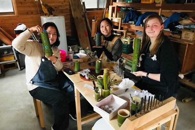Bamboo LED Lantern Making Experience in Kyoto Arashiyama - Entering the family workshop