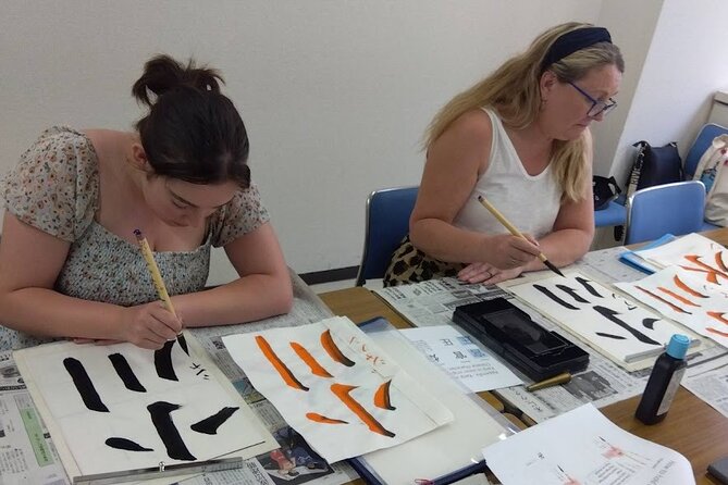 Calligraphy Experience at Tokyo Ginza and Tsukiji Area - Step two: trying more difficult Japanese characters