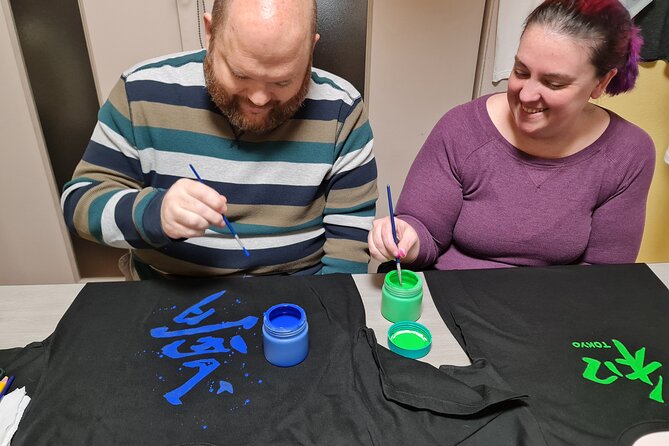 Calligraphy on T-shirt or lantern near Skytree Tokyo - Who Will Get the Most From This Activity