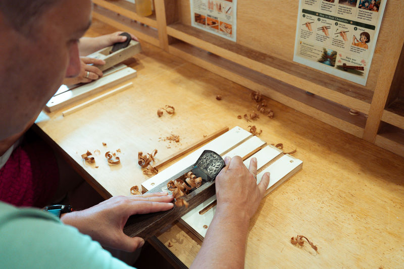 Crafting Your Own Chopsticks in Shinjuku - Oiling and adding a personal mark