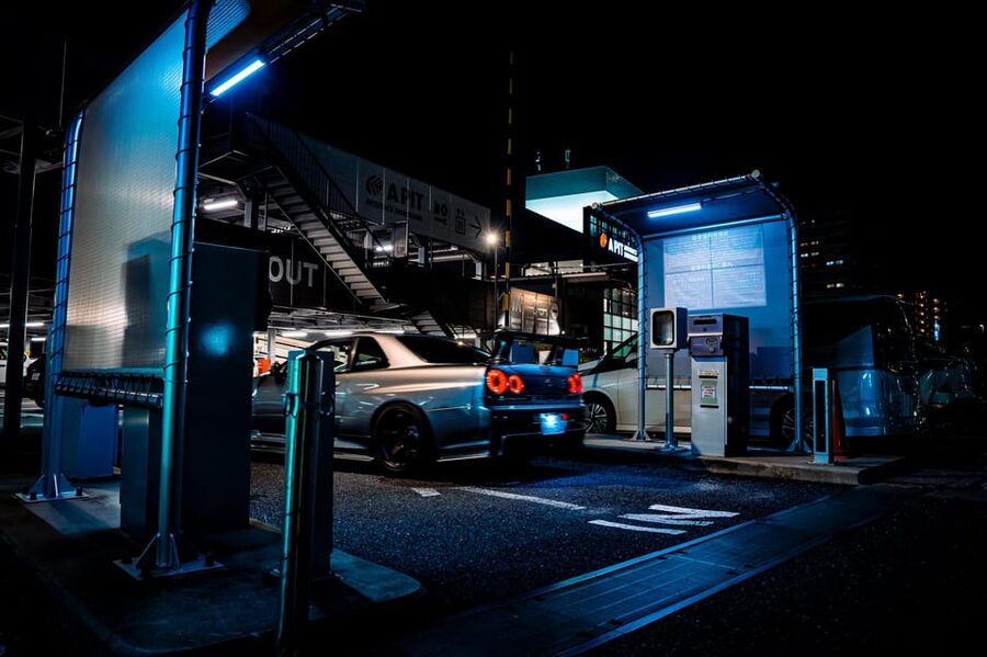 Daikoku & Tokyo JDM Night Tour in R34 or TopSecret R35 GT-R - Rainbow Bridge on the return route