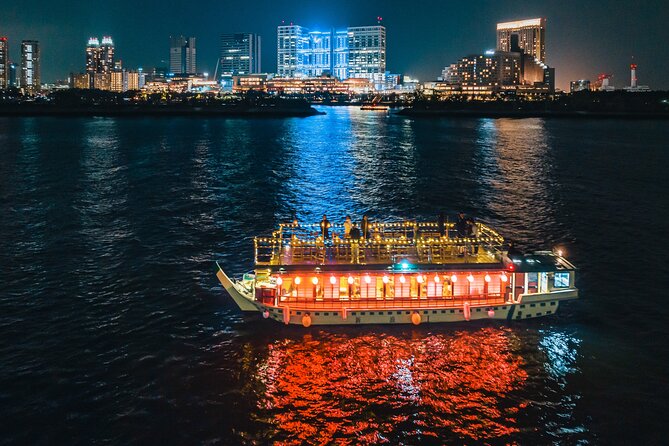 Dinner Cruise with Show, Beef Sukiyaki, Drink, Tokyo Tower Option - Boarding a Yakatabune at Etchujima