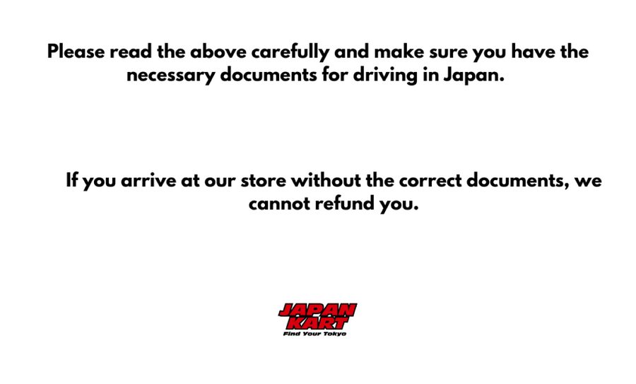 East Tokyo Go-Kart Tour - The documents you must bring