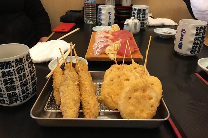 Eat, Drink & Cycle: Osaka Foodie Bike Tour - Wagyu Beef and a Sit-Down Break