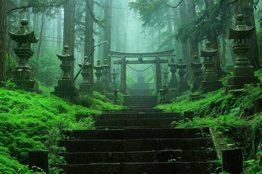 Fukuoka: Mt. Aso Volcano & Kurokawa Onsen Scenic Day Tour - Kamishikimi Kumanoimasu Shrine and its uphill approach