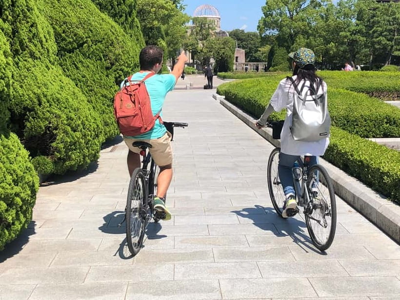 Hiroshima: City and Miyajima Bike and Boat Tour - Cycling through the Peace Park and past the A-bomb Dome