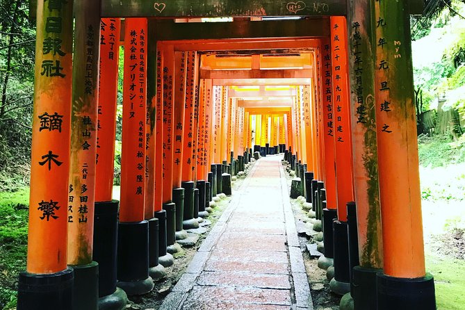 Inside of Fushimi Inari - exploring and lunch with locals - Soba and inari sushi at a traditional restaurant