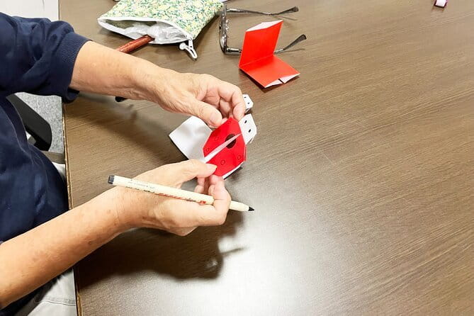Japanese miniature kimono made with origami in Osaka - Meeting at Abeno Station Exit 7