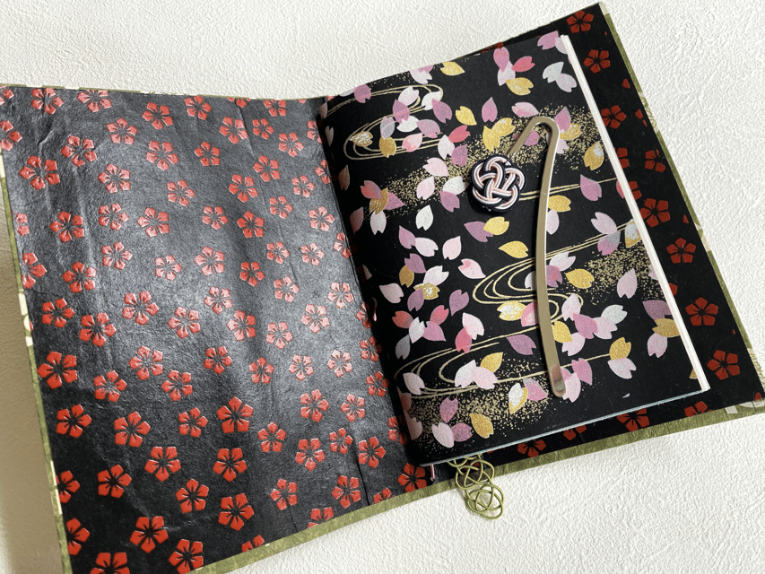 Japanese paper Notebook and Mizuhiki Belt Bookmark Workshop - Making the notebook cover and pages