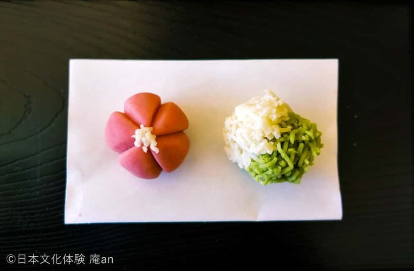 Japanese Traditional Sweets making - The first 55 minutes: from explanation to handmade sweets