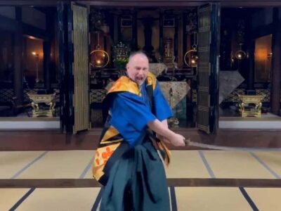 Samurai Swordsmanship Lesson at a rented temple