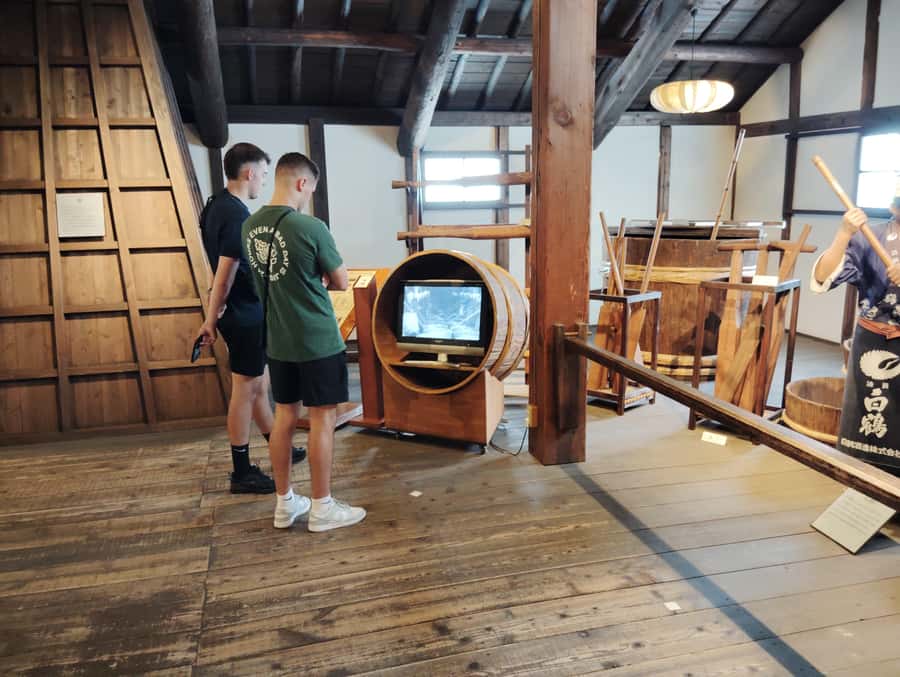 Kobe: 3-Hour Sake Breweries Tour with Special Tasting - The first brewery sets up the tasting