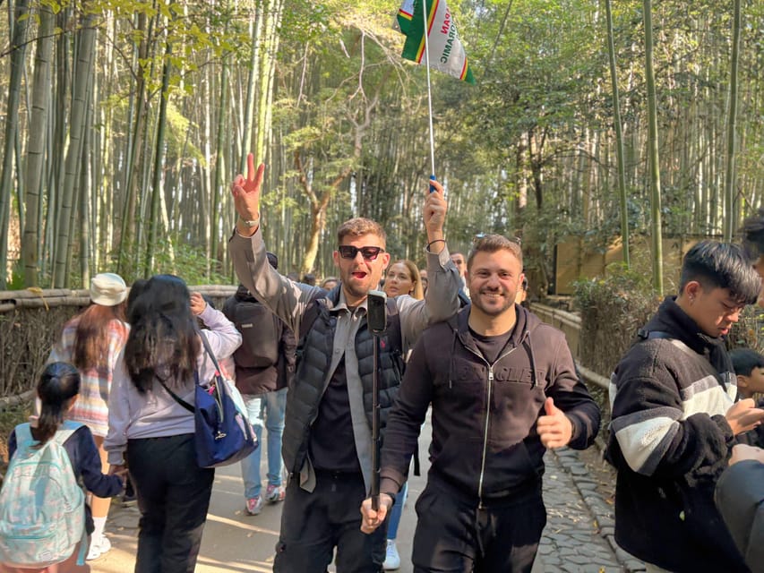 Kyoto: Fushimi Inari, Kinkakuji, Bamboo Grove 1 Day Bus Tour - Walking through the Sagano Bamboo Forest