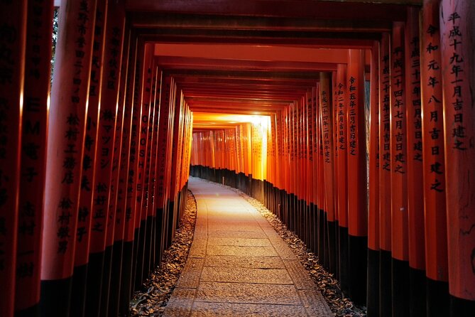 Kyoto Fushimi-Inari Night Walking Tour - The lower shrine grounds and first torii gates