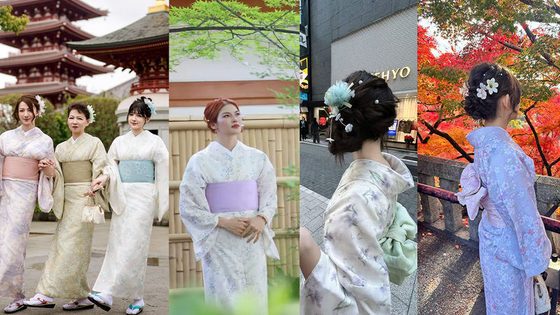 Kyoto Kimono Rental Experience (Optional Exquisite Hair Styling/Japanese Makeup/Photography) (Ookini Kiyomizu-dera Main Store) - Hairstyling, makeup, and photos are separate decisions