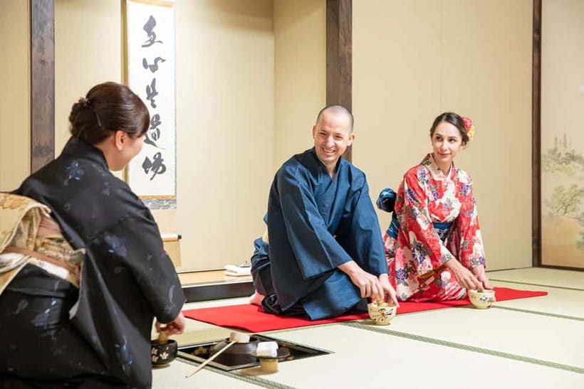 Kyoto: Kimono Tea Ceremony with Matcha and Sweet - Entering the tea room and settling on tatami