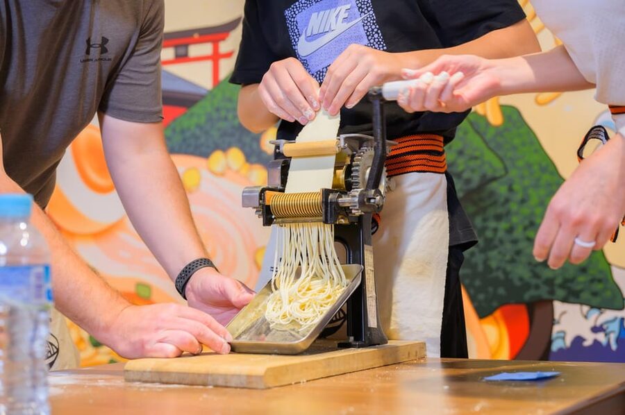 Kyoto: Ramen Cooking Class at a Ramen Factory with Souvenir - Building and eating your own bowl