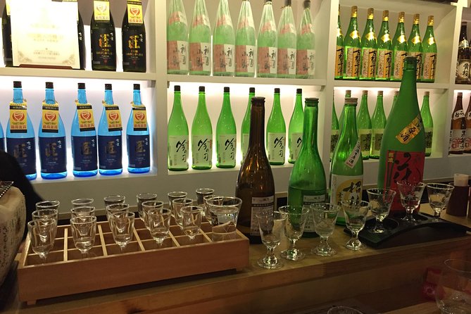 KYOTO Sake Tasting Tour at Local Breweries(tasting fee included) - A sake bar, garden, and food court break