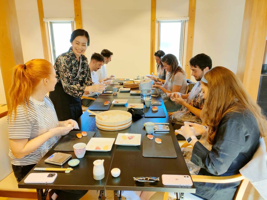 Kyoto: Small-Group Authentic Sushi Making Workshop - Eating your own sushi with miso soup