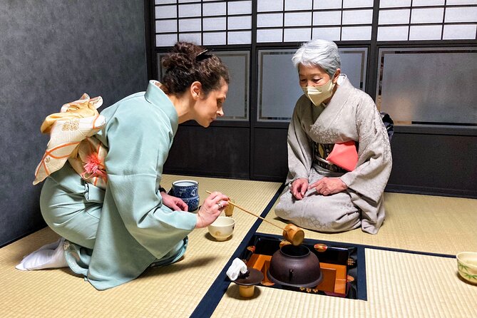 KYOTO Tea Ceremony with kimono near by Imamiya Jinjya Shrine - Group size, timing, and the location near Daitoku-ji