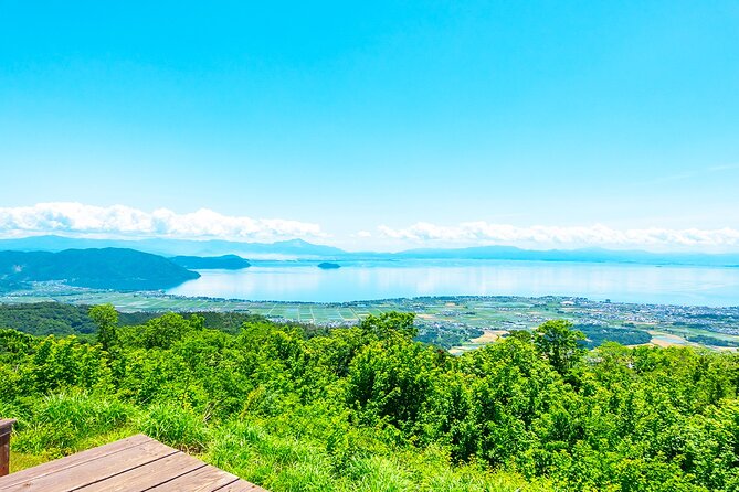 Lake Biwa Tour: Shirahige Shrine, Ukimido ,La Collina Omihachiman - Shirahige Shrine and the torii in Lake Biwa