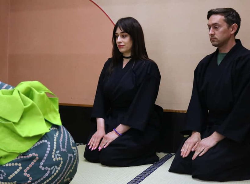 Learn Zen in a class of making Matcha tea near Osaka Castle - Crossing the tea-room entrance