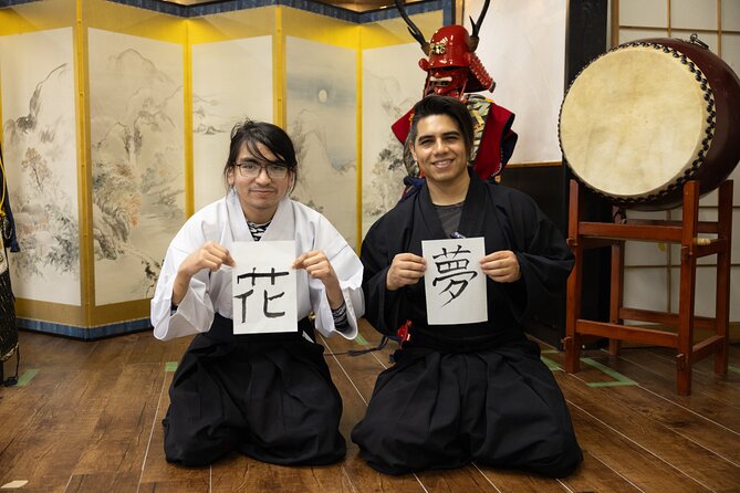 Learning Zen of Japanese Calligraphy in kimono near Osaka Castle - Key points at a glance