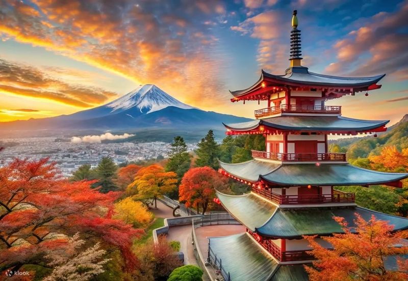 Mount Fuji Day Trip: Includes Kawaguchiko Tenjozan Park Ropeway Ticket & Arakurayama Sengen Park & Nichikawa Clock Shop & Lawson Convenience Store & Oishi Park (Departing from Tokyo) - Framing Fuji beside the Lawson