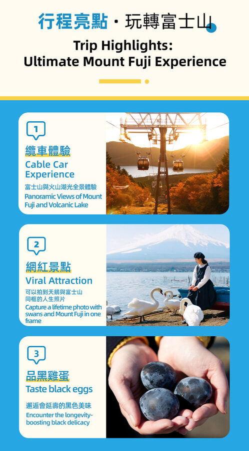 Mount Fuji & Hakone - Lake Ashi Torii Gate, Hakone Shrine, Hakone Pirate Ship, Hakone Ropeway, Owakudani, Lake Yamanaka & Oshino Hakkai Day Trip: Sea, Land, and Air Panoramic Tour from Tokyo - Sailing Lake Ashi on the pirate ship