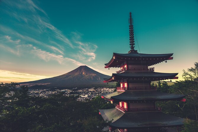 Mount Fuji, Hakone & Lakekawaguchiko Private Group Tour by Car. - A shrine, a pagoda, and a serious stair climb