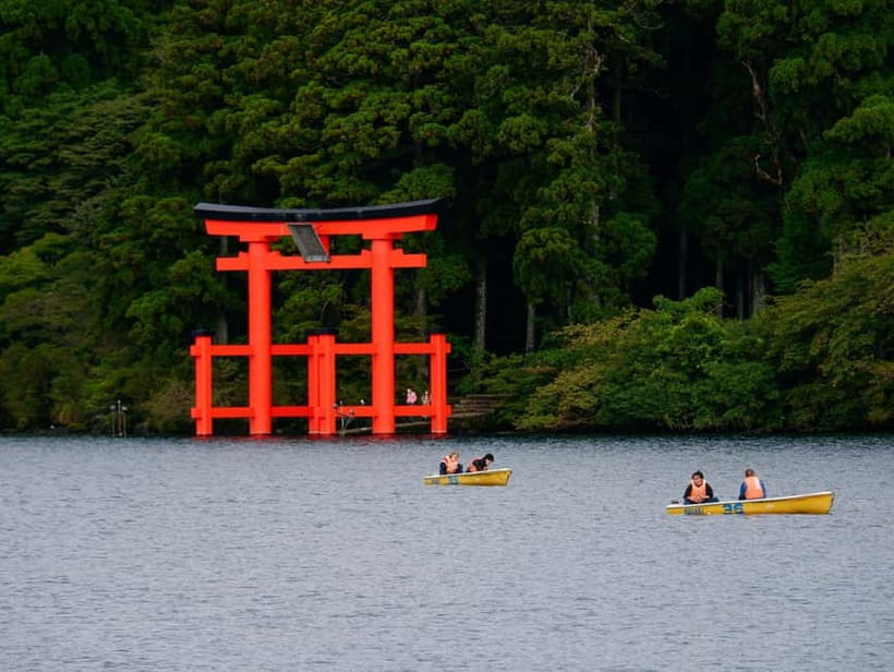 Mt Fuji Hakone/Enoshima Tour:Optional Ropeway/Lake Ashi Boat - The ropeway above Hakone’s volcanic ground