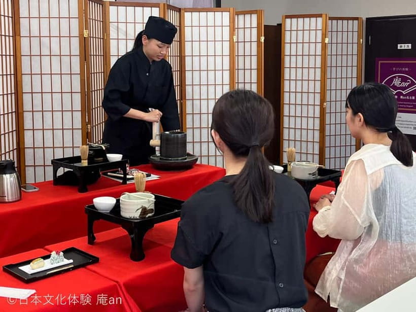 Nagoya: Japanese Traditional Sweets making and Tea Ceremony - Making the second sweet, kinton nerikiri
