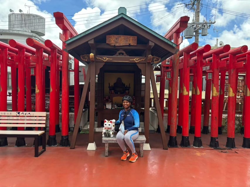 Naha: Guided E-Bike Tour of the 12 Zodiac Temples - Ankokuji Temple, old houses, and a giant gajumaru