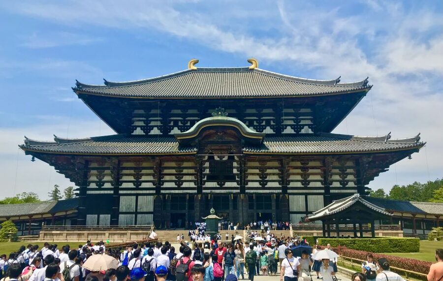 Nara: Todai-ji y parque de Nara (Spanish Guide) - Nigatsu-do and the higher view over Nara