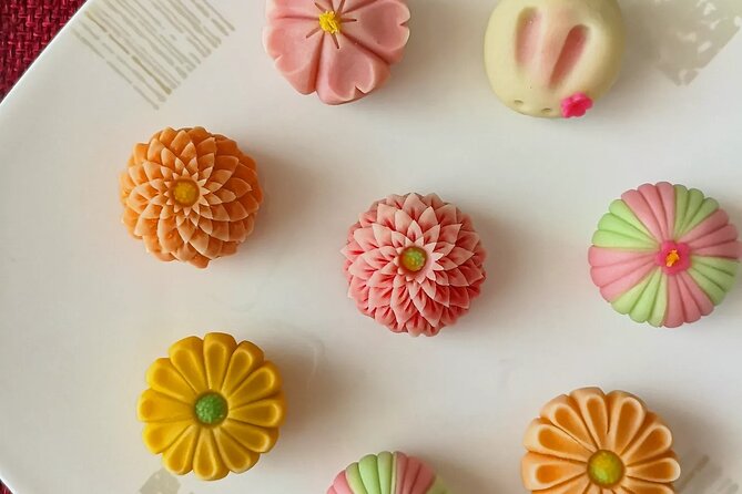 Nerikiri and Matcha Making Class in Kyoto - Step two: shaping five different designs