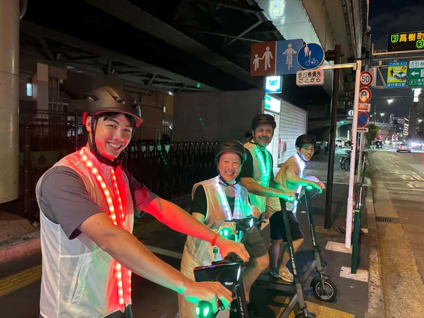 Night E-Scooter Ride to Tokyo Tower - No License Needed - Twenty Minutes to Learn the Scooter