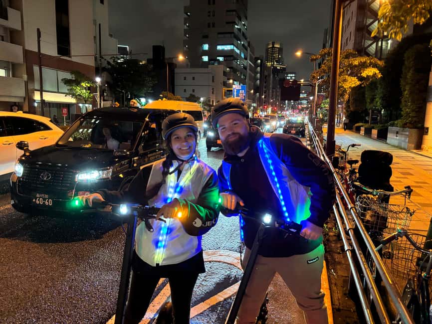 Night E-Scooter Ride to Tokyo Tower - No License Needed - Rolling Through Minato City After Dark