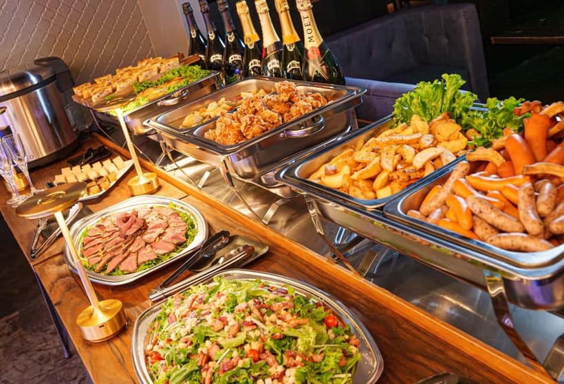 Okinawa:Sky BAR TOPTREE Nightclub Entry Ticket+Drink & VIP - Four food tickets, but not a full dinner guarantee