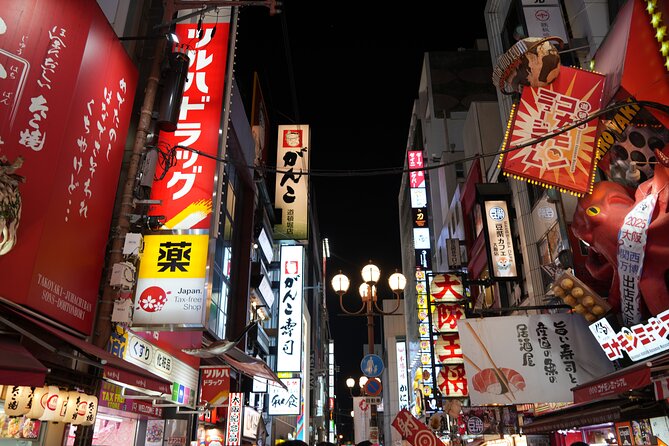 Osaka Delights: Traditional Japanese Food Tour - Dotonbori after dark