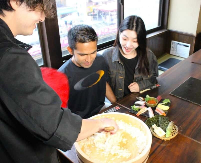 Osaka Dotonbori: Hand Roll Sushi Experience - What you actually eat and drink