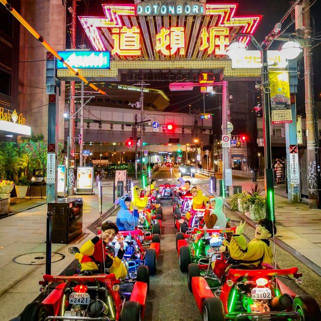 Osaka: Guided Go Karting Tour in a Funny Costume - Dotonbori from street level, and why timing matters