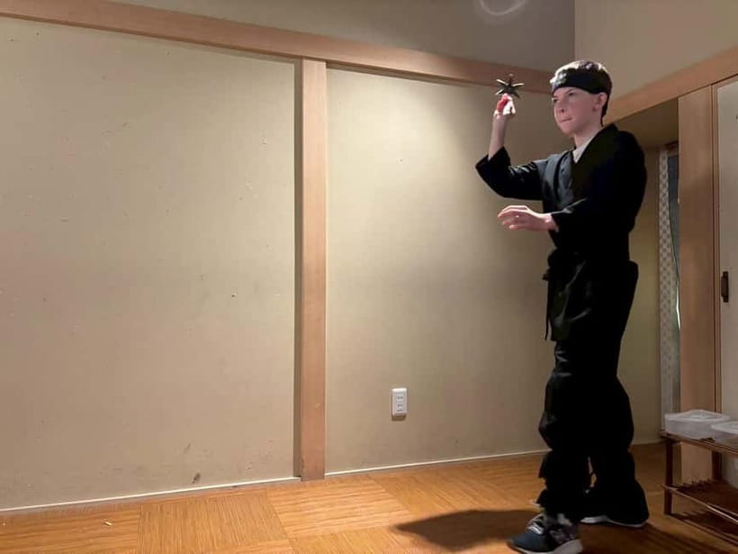 Osaka: Ninja Experience Cafe in Dotonbori - Shuriken, blowgun, and katana practice