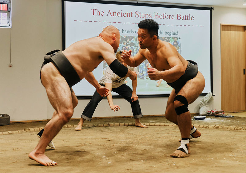 Osaka: Sumo Experience with Live Show & Audience Challenge - Who will enjoy this show most?