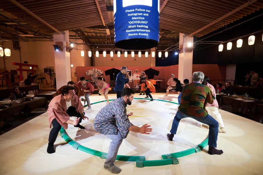 Osaka: Sumo Show & Experience w/ Optional Kimono & Hot Pot - Arriving at the Rinku Town venue