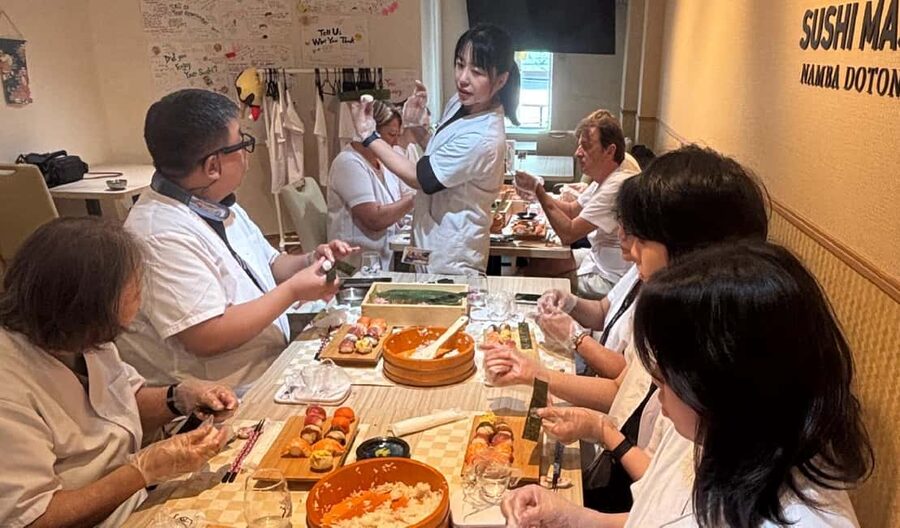 Osaka: Sushi Making in Spacious Studio (SAME-DAY OK!) - Preparing fish, egg, seaweed, and vegetables