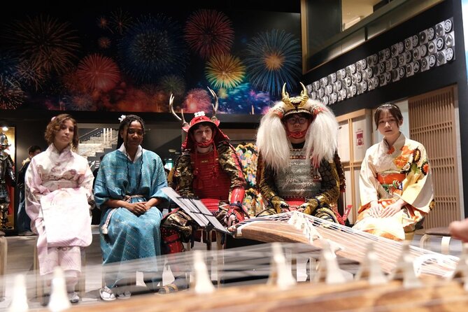 Premium Kimono Dressing, Tea Ceremony, Calligraphy, Samurai show - Traditional music and a historical gallery
